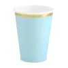 Pastel Blå Papkrus m/Guld Kant
