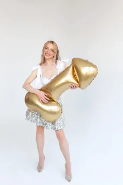 Penis Ballon Guld - Polterabend