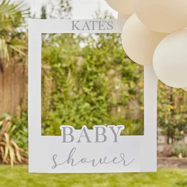 Personlig Baby Shower Fotoramme m/Klistermærker