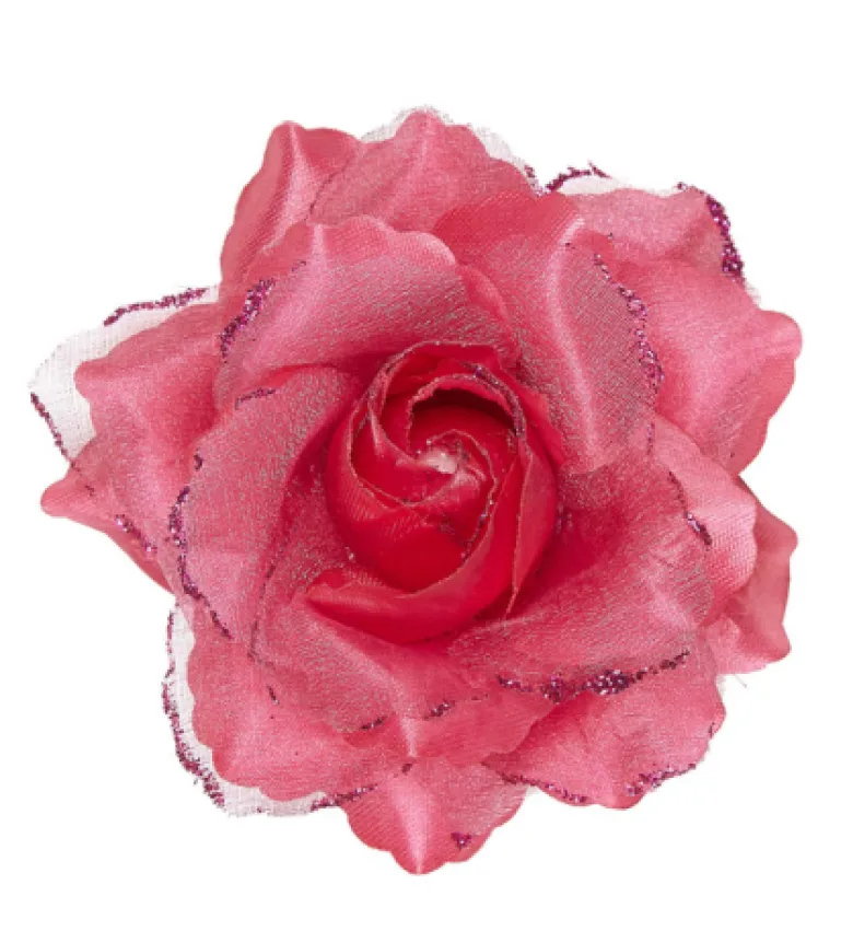 Pink rose hårklips