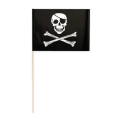 Pirat Papirflag, 10 stk.