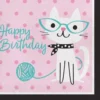 Purrfect Cat Party HBD Frokostservietter, 16 stk.