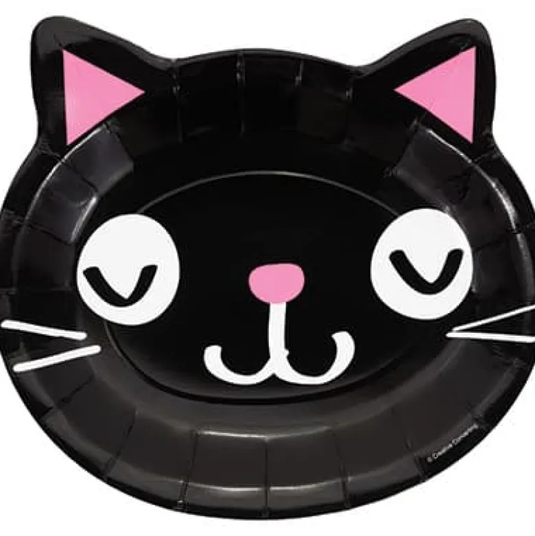 Purrfect Cat Party Shape Middagstallerkner, 8 stk.