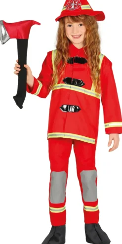 Rød Brandmand Uniform,