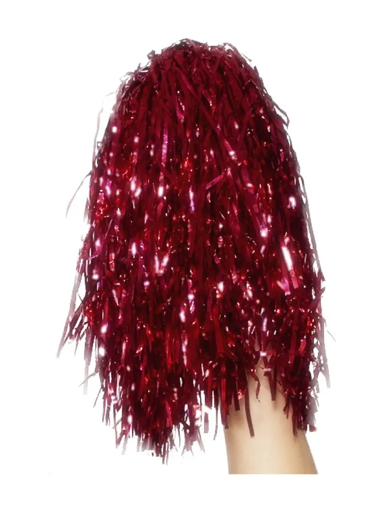 Røde Glitter Pompoms