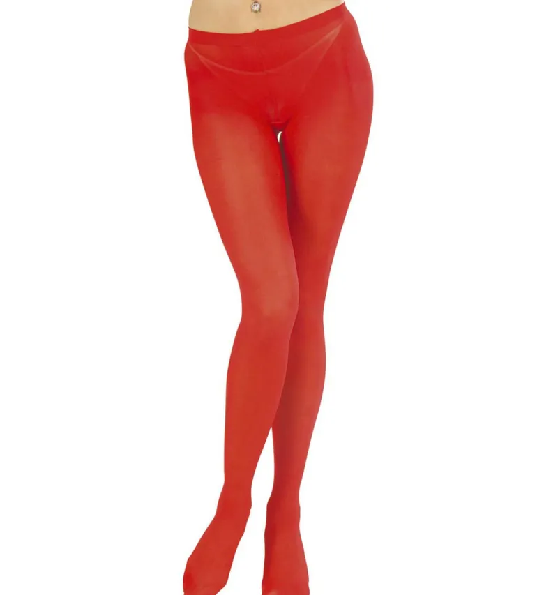 Røde Jule Strømpebukser i XL