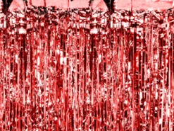 Rød Glimmerforhæng Folie 90x250cm
