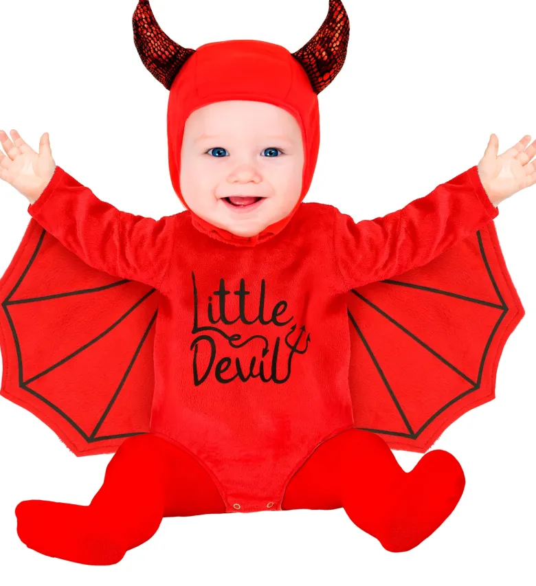 Rød "Little Devil" Baby Dragt
