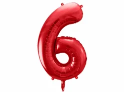 Rød Tal Ballon 86 cm - 6