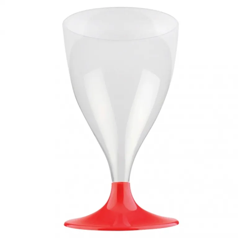Rødvinsglas m/Røde Fødder 20cl, 10 stk.