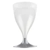 Rødvinsglas m/Sølv Fødder 20cl, 10 stk.