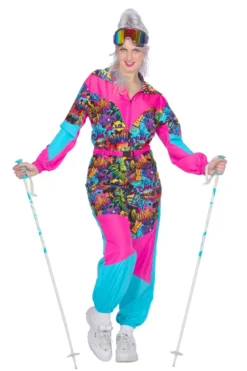 Retro Ski Heldragt Dame