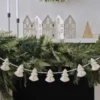 Råhvid Juletræ Honeycomb Guirlande, 2 meter