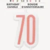70 År Kagelys - Happy BDAY Rosegold Glitz