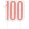 100 År Kagelys - Happy BDAY Rosegold Glitz