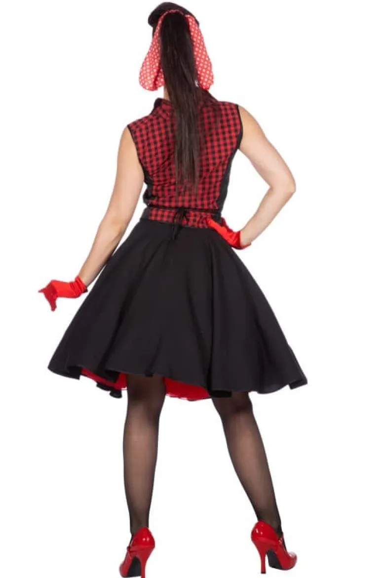 Rockabilly Rizzo Kostume m/Skjorte & Nederdel