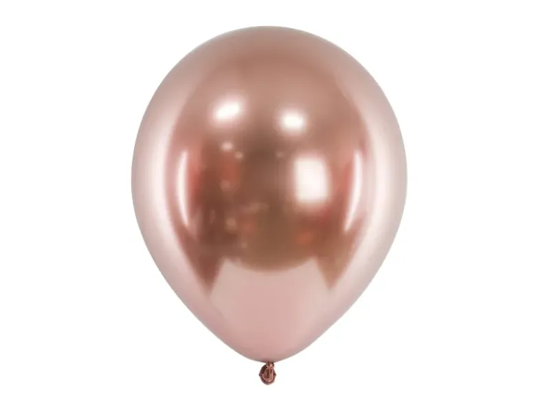 Rosegold Balloner Chrome 30 cm, 10 stk.