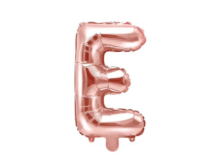 Rosegold Bogstav Ballon 35 cm - E