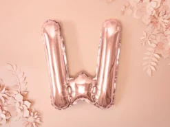 Rosegold Bogstav Ballon 35 cm - W