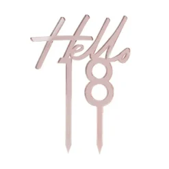 Rosegold "Hello 18" Akryl Kagetopper
