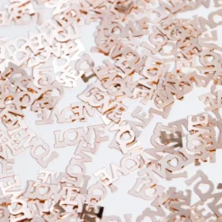 Rosegold "LOVE" konfetti, 14 gr