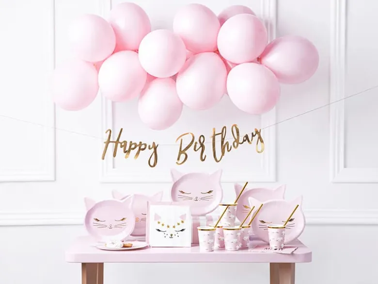 Rosegold Skråskrift "Happy Birthday" Banner, 62cm