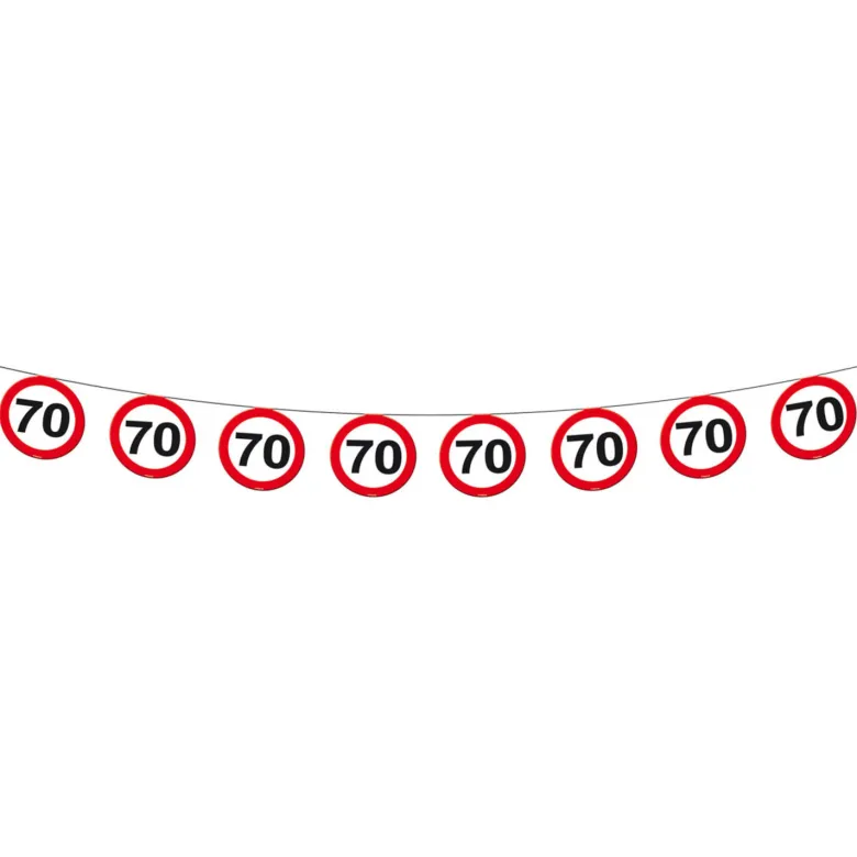 70 Års Trafikskilt Guirlande