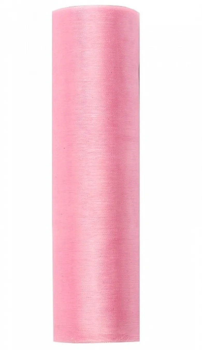 Rulle med baby lyserødt organza 0.16 x 9m