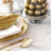 Rulle med hvid organza med guld