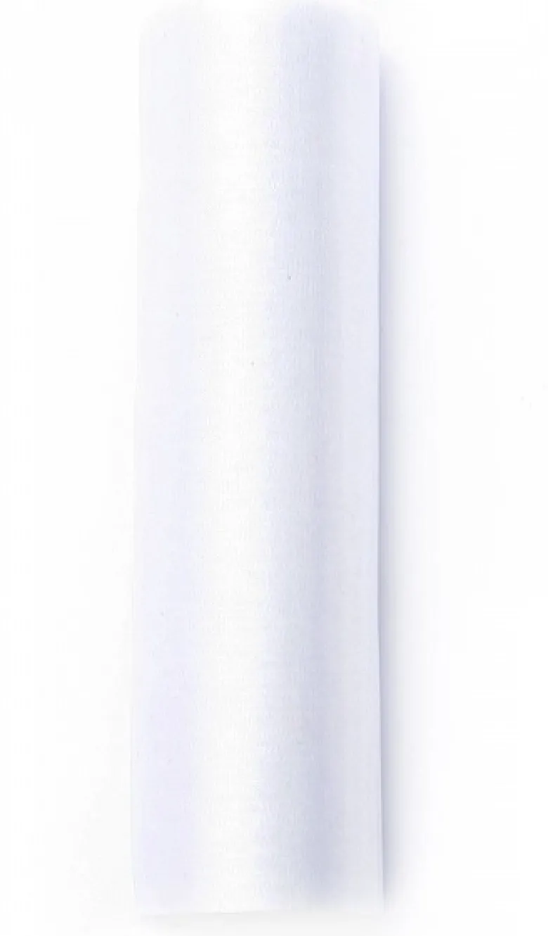 Rulle med hvidt organza 0.16 x 9m