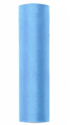 Rulle med lyseblåt organza 0.16 x 9m