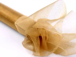 Rulle med organza glitter guld 0.36 x 9m