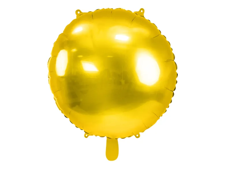 Rund Folie Ballon, 59 cm, Guld