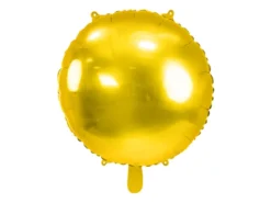 Rund Folie Ballon, 45 cm, Guld