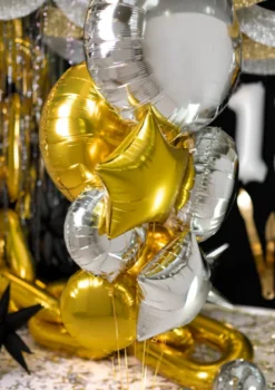 Rund Folie Ballon, 59 cm, Sølv