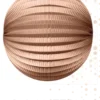 Rund Papirlanterne i Metallic Rosegold, 25 cm