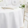 Rund Stofdug Hvid, ø: 280 cm