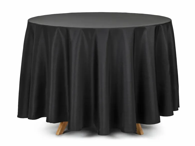 Rund Stofdug Sort, ø: 230 cm