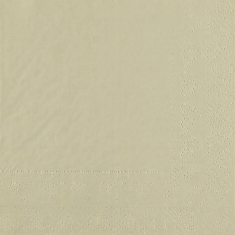 Sand Farvet Frokostservietter 33 x 33 cm, 25 stk.