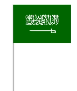 Saudi Arabisk Papirflag på Pind, 27 x 20 cm