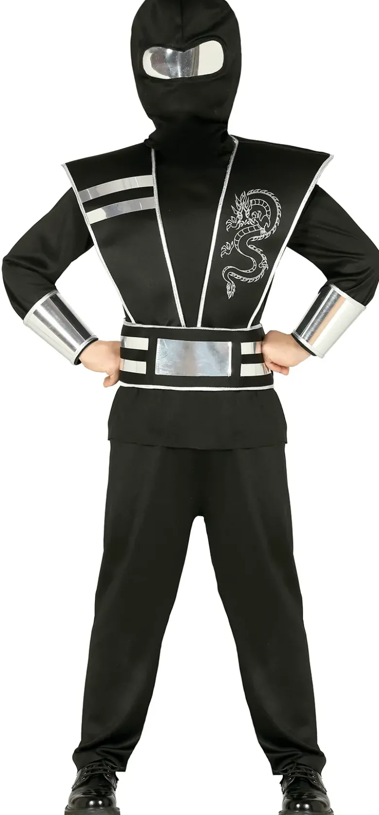 Silver Shaddow Ninja Kriger - Kostume Til Drenge (5 - 12 år)