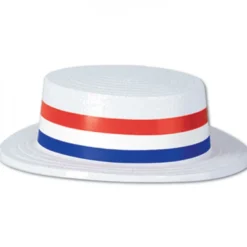 Skimmer Hat Med Patriotisk Bånd