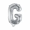 Sølv Bogstav Ballon 35 cm - G