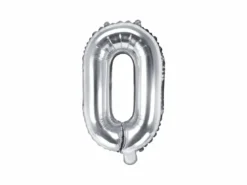 Sølv Bogstav Ballon 35 cm - O