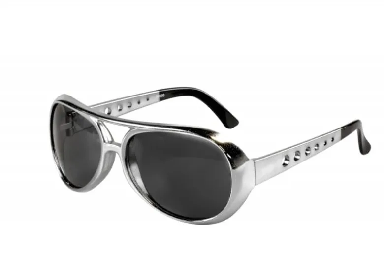 Sølv Elvis Brille