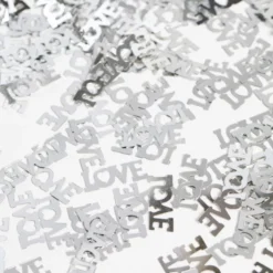 Sølv "LOVE" Konfetti, 14 gr