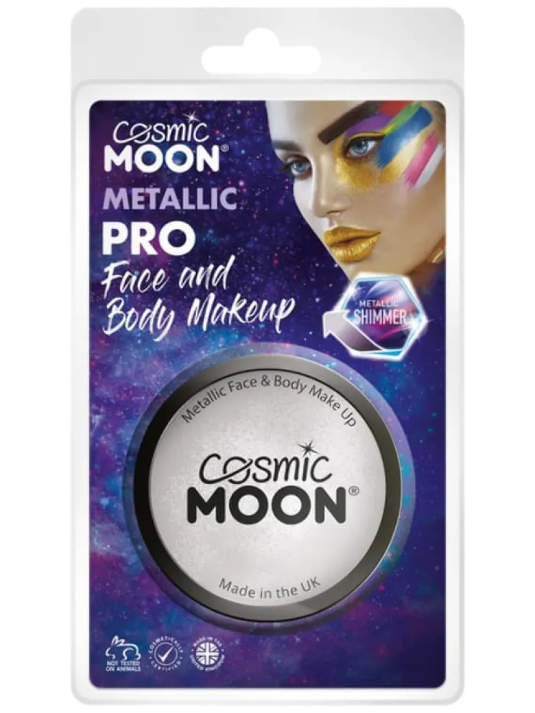 Sølv Metallic Cake Ansigtsmaling - Vegan Make-up