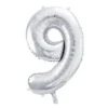 Sølv Tal Ballon 86 cm - 9
