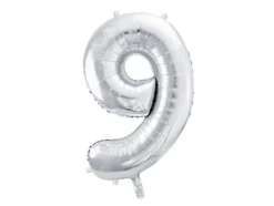 Sølv Tal Ballon 86 cm - 9
