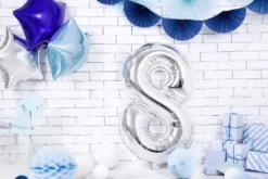 Sølv Tal Ballon 86 cm - 8